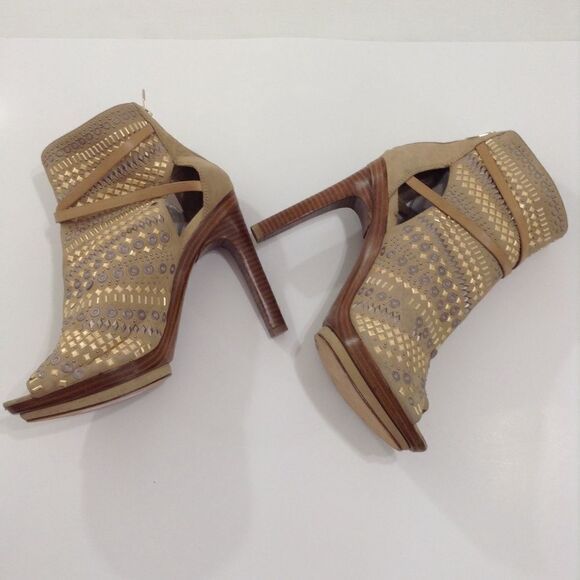 BCBGMAXAZRIA WEST2 Peek Toe Ankle Bootie Sandals - Picture 5 of 8